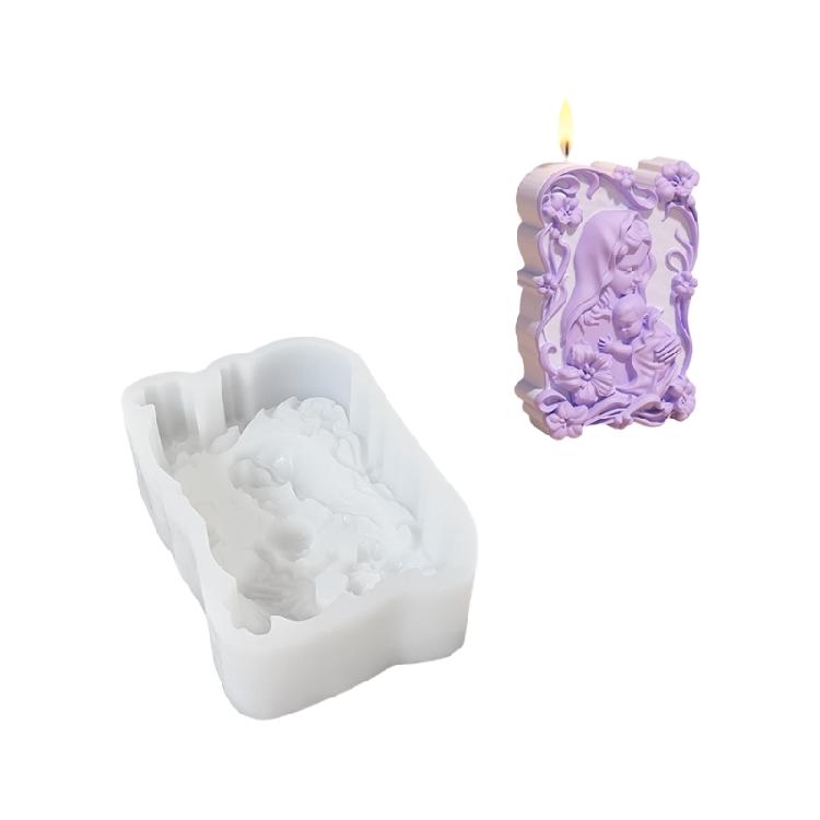 Silicone Molds Mother and Baby Candle Molds Mother's Day Plasters Molds Casting Molds Soap Molds for Candle Making