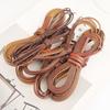2M Vintage Cowhide Leather Cord Strip Round/Flat Rope String Diy Bracelet Necklace Braided Craft Jewelry Making Accessories