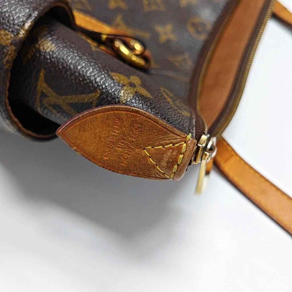 [Pre-Owned] Classic Monogram Canvas And Leather Trimmed Detail Tote Shoulder Bag - Fair #17PLSZA