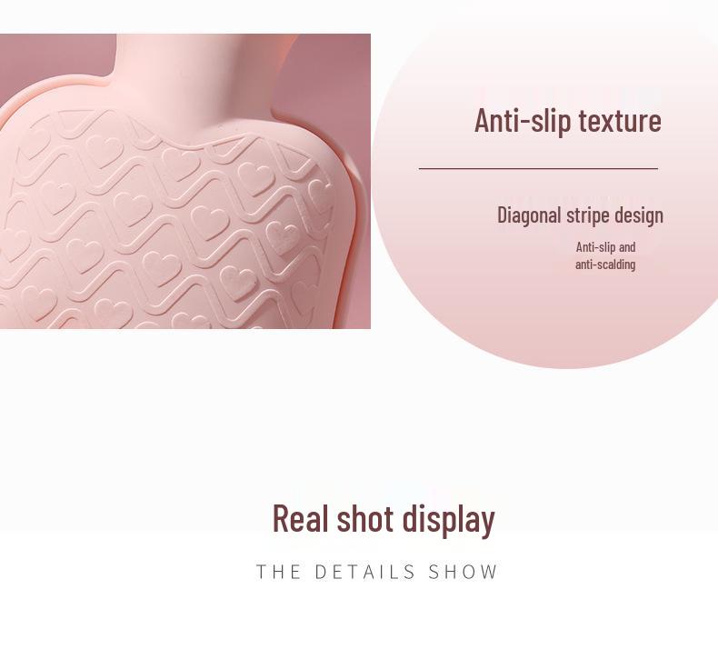 Silicone Hot Water Bottle - Macaron Colors, Large Capacity, Pour-In Design