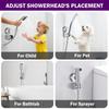 Plastic Suction Cup Hook For Bathroom Easy Installation Handheld Shower Head Holder Wall Mounted Bracket