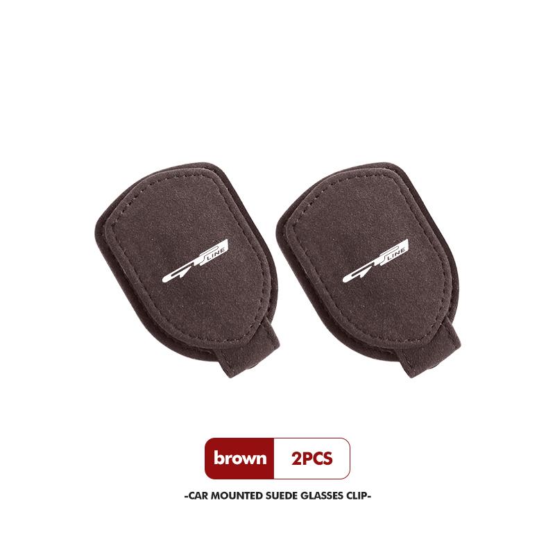 For KIA Car Sunglasses Holder Sun Visor Glasses Hanger Storage Clips Accessories Gt Gtline Xline Ceed Forte RIO STINGER Seltos