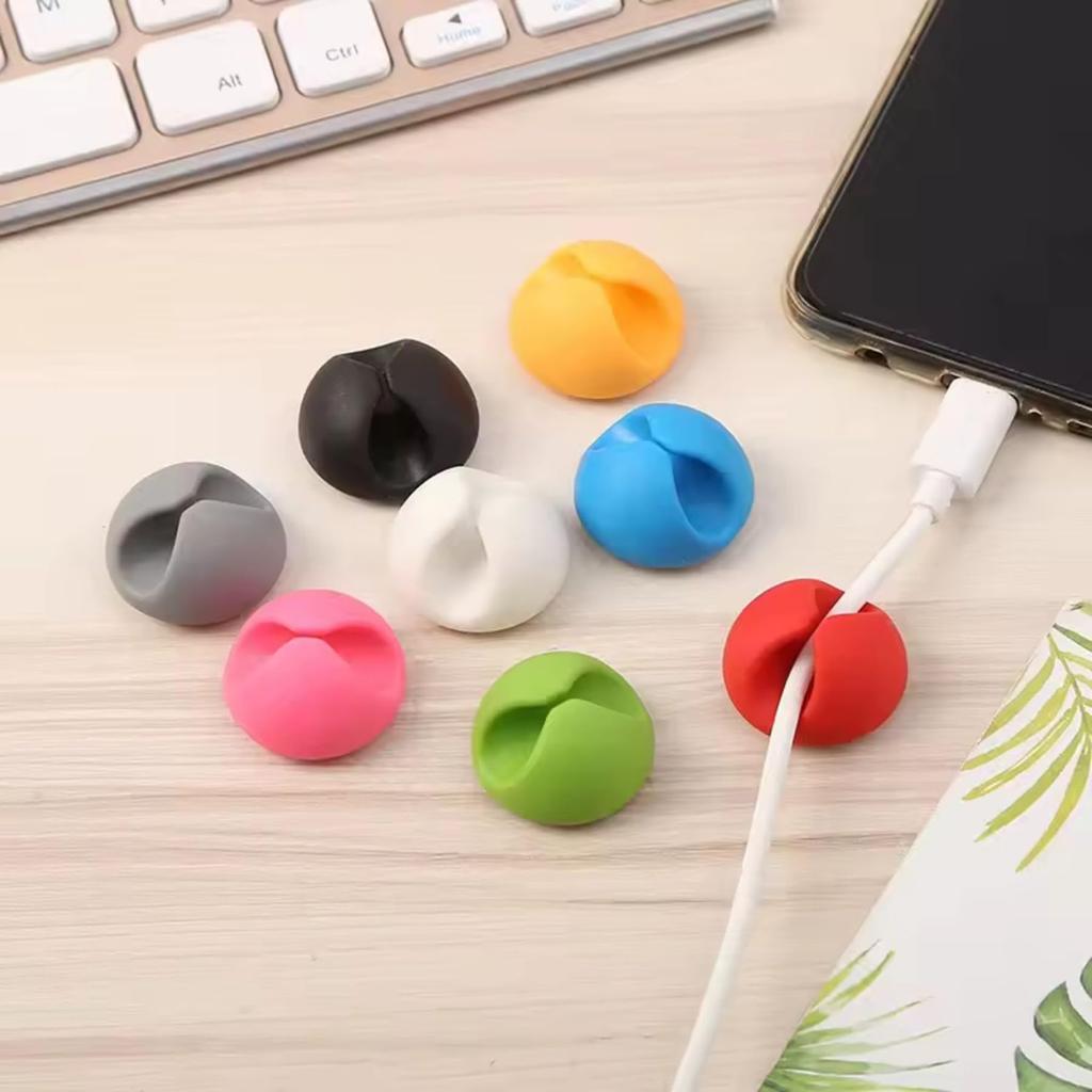 10PCS Desk Cable Organizer Clips for Wire Management Adhesive Cord Holders USB Charging Cables Office Desktop Organization