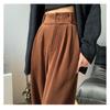 Ins Trendy Women Korean High Street Wide Leg Trouser Autumn Winter Thick Warm Women's Pant Fashion Corduroy Loose Button Trouser