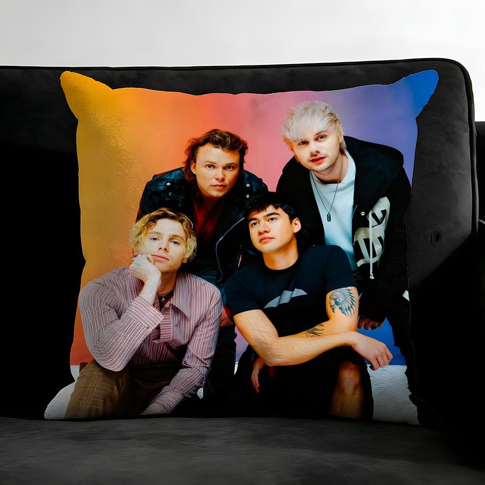5-5Sos Band Cushion Cover Pillowcase Ultra Soft Skin Friendly Fabric Cloud Like Comfort & Concealed Zipper
