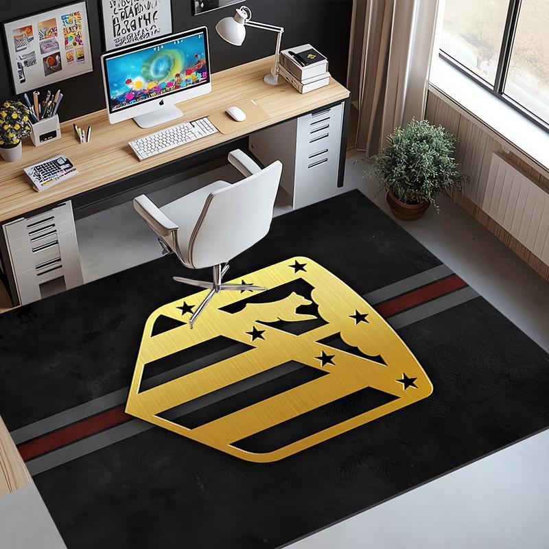 Football Club Pattern Rug, Indoor/Outdoor Mat, for Picnic, Gameroom, Bedroom, Office, Living Room, Home Decor Carpet, Birthday Gift
