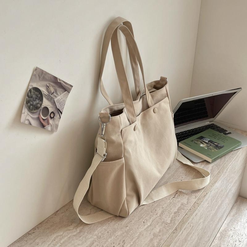 Large Capacity Nylon Tote Bag for Women Lightweight Shoulder Crossbody Handbag Casual Work Travel Purse