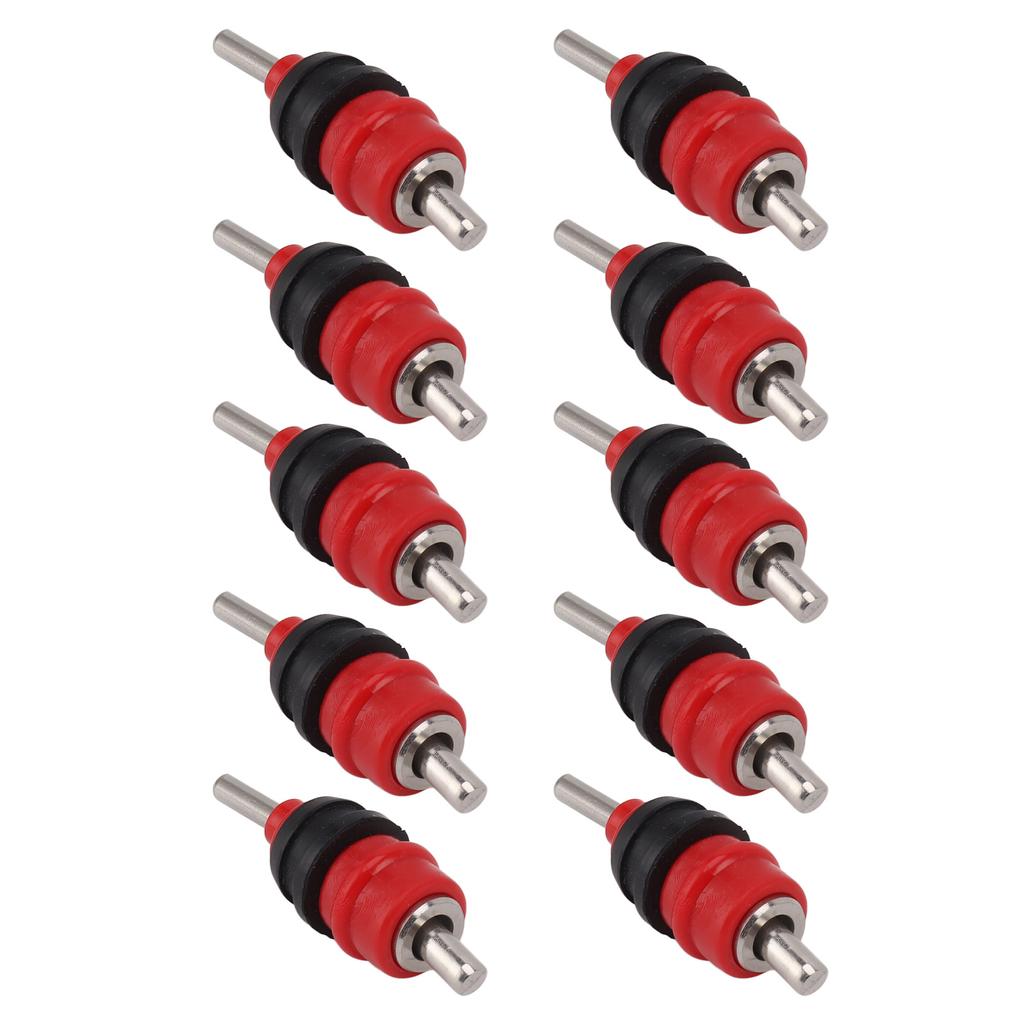 10pcs Automatic Chicken Water Nipple 360 Degree Poultry Drinking Water Chicken Duck Hen Watering Nipple Red Steel Ball