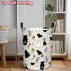 1pc, Foldable Laundry Basket with Bat Print, Open Design And Foldable Handle, Multifunctional Storage Basket Suitable for Clothing, Bathroom, Room Sto