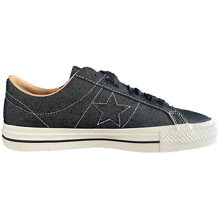 Converse One Star Pro Low Denim - Black Unisex Sneakers Egret A04148C