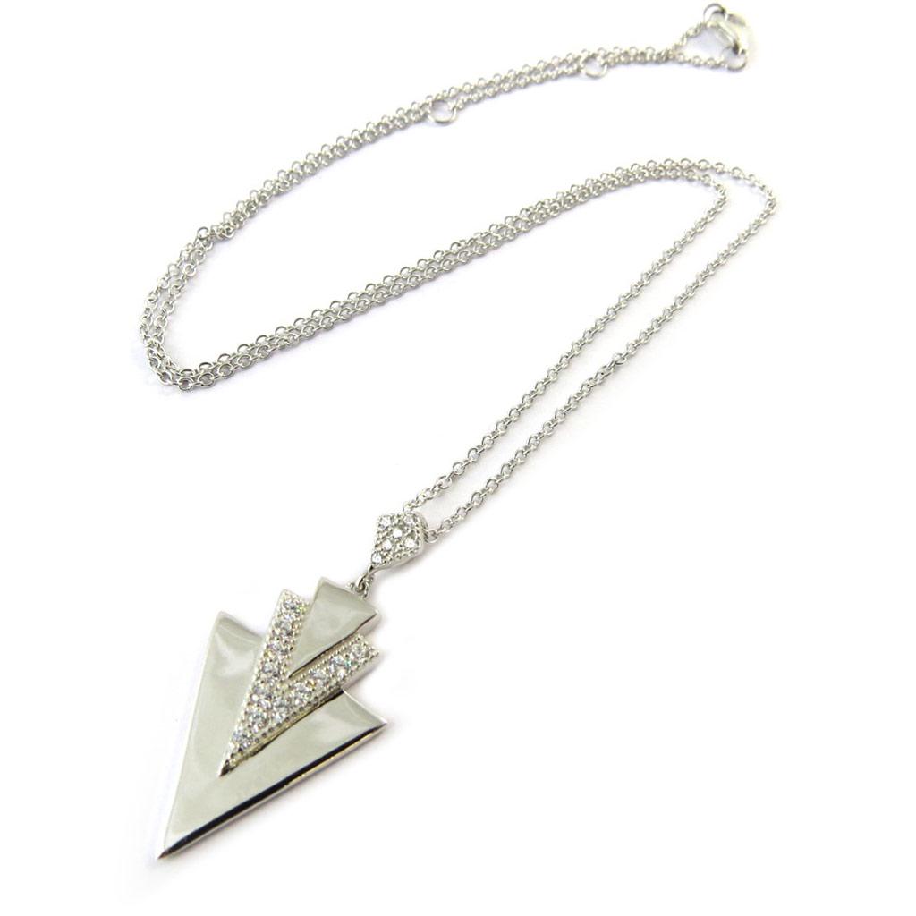 Les Trésors De Lily [P1256] - Silver Necklace 'Cléopatra' Silver White (rhodium-plated) - 33x16 Mm