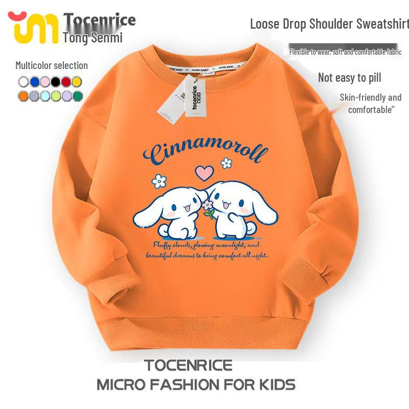 

Унисекс Худи с круглым вырезом Cinnamoroll - Мультяшная Детская Одежда, Плюшевая Верхняя Одежда, Свободный Повседневный Модный Стиль 150