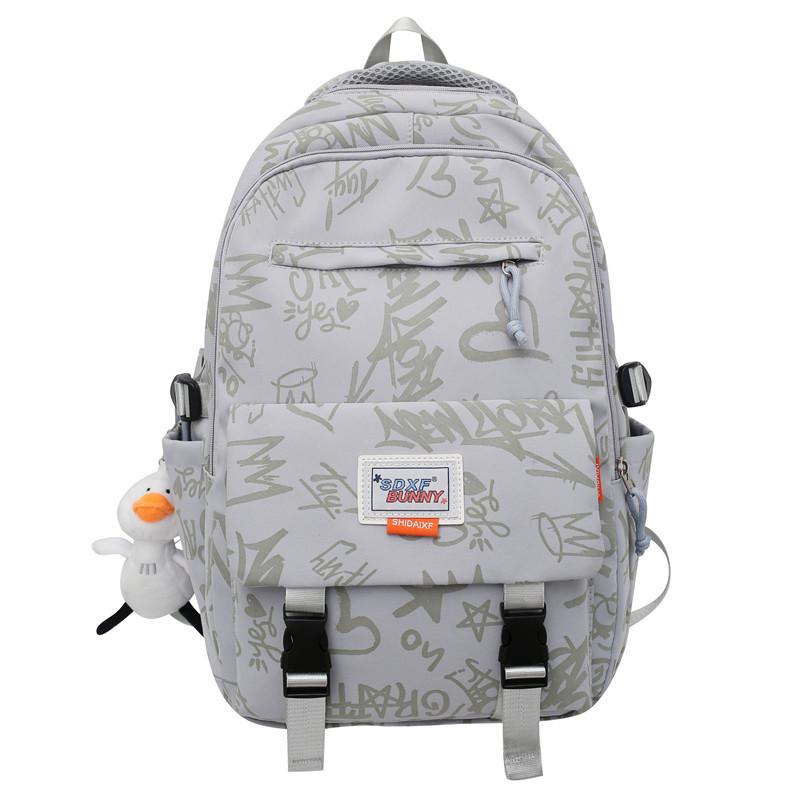 Schoolbag Women's Contrast Junior High School Students High School Students Backpack Travel Bag