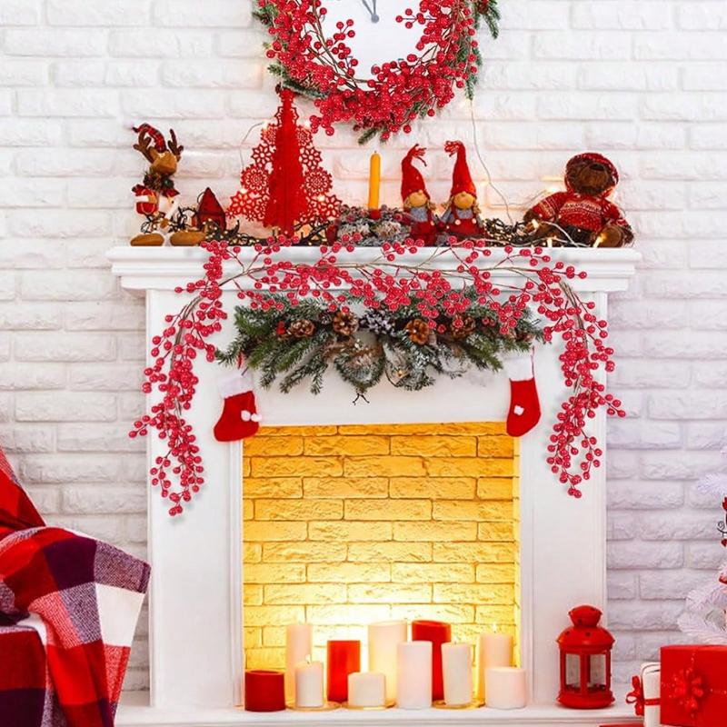 Artificial Christmas Fruit Berry Rattan Christmas Atmosphere Decoration Christmas Fruit Rattan