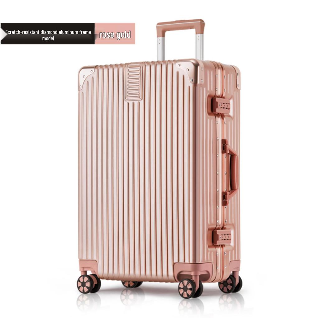 Aluminum Frame Luggage with Universal Wheels: 20", 24", 26" & 28" Carry-On Options for Students & Travelers