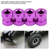 4pcs 12mm RC Hex Wheel Hub Metal Adapter for D90 AX10 CC01 SCX10 F350 Crawler (15mm Purple)