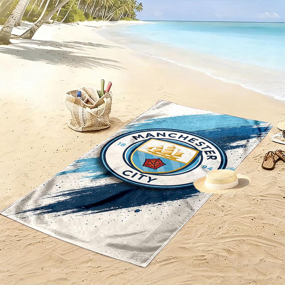 Manchester City Emblem Towel Beach Towel Quick-drying for Travel Outdoor Sports Jogging Beach and Swimming