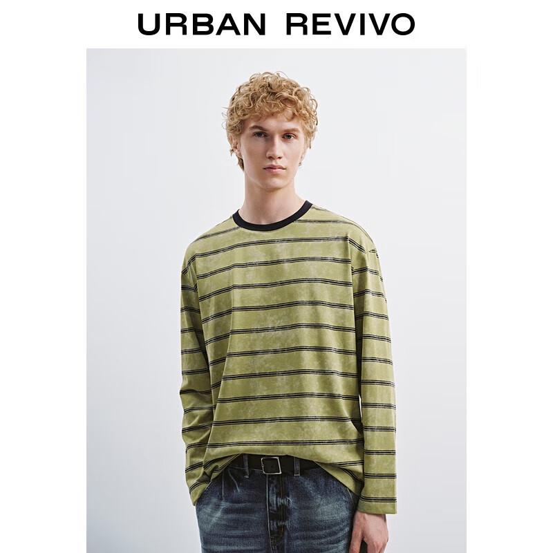 UR Men s Fall Retro Contrast Stripe Long Sleeve T-Shirt S
