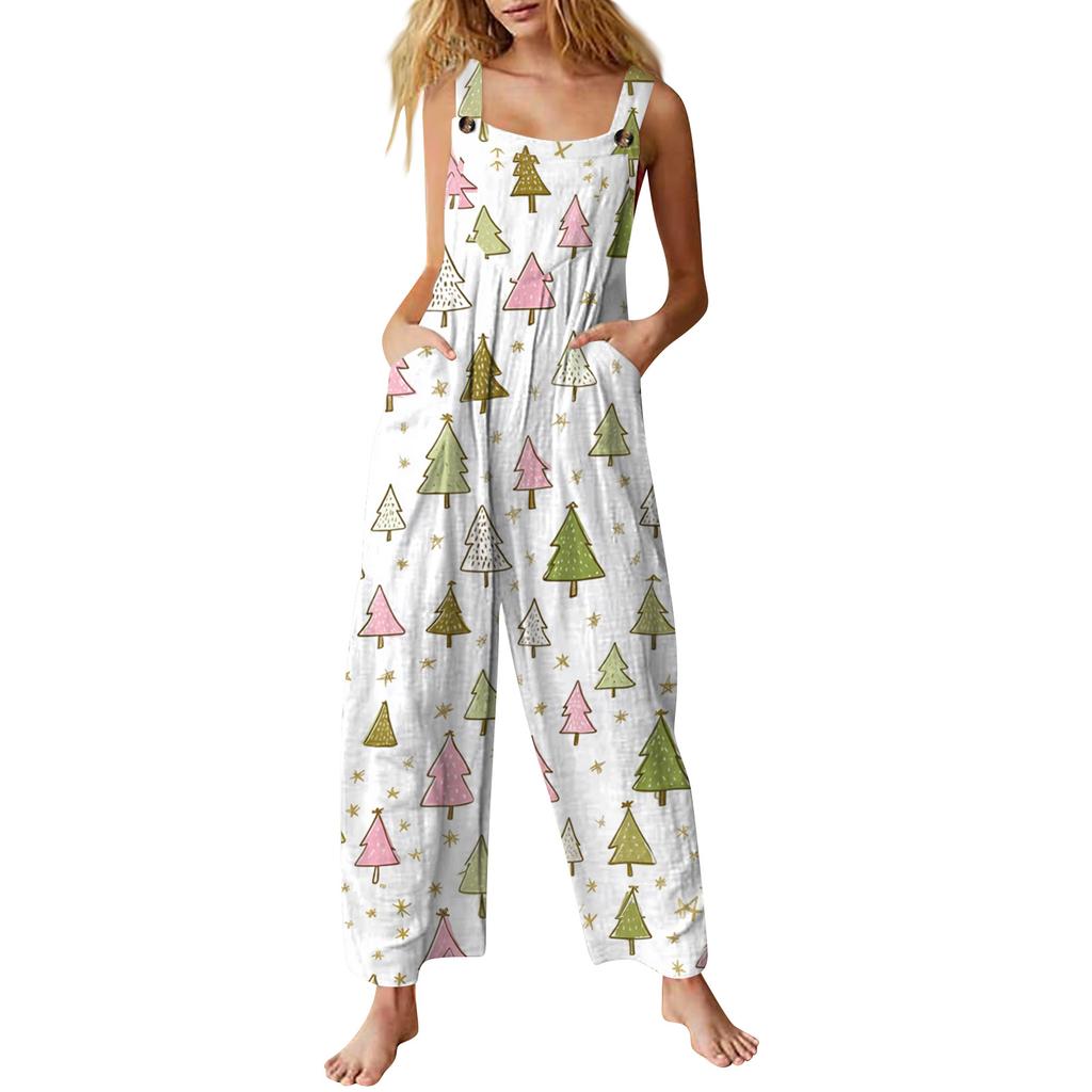 Women's Jumpsuit Printed Casual Loose Jumpsuit