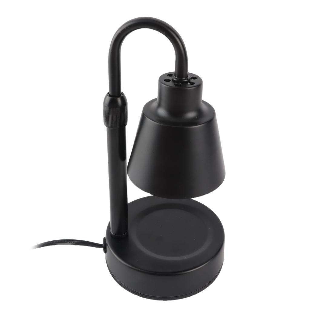 Candle Warmer Lamp Dimmable Timer Adjustable Height Retro Decorative Candle Wax Melting Light with 2 Bulbs EU Plug Black