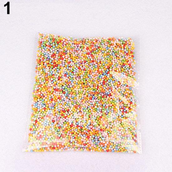 Assorted Colors Craft Foam Filler Foam Mini Beads Kids DIY Jewelry Bead Balls