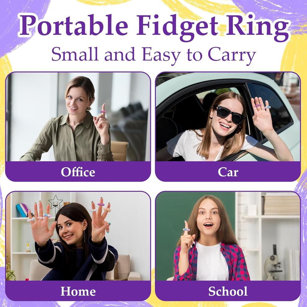 Fingertip Decompression Toy Finger Massager Adult Stress Relief Bead Compact And Portable Casual Ring