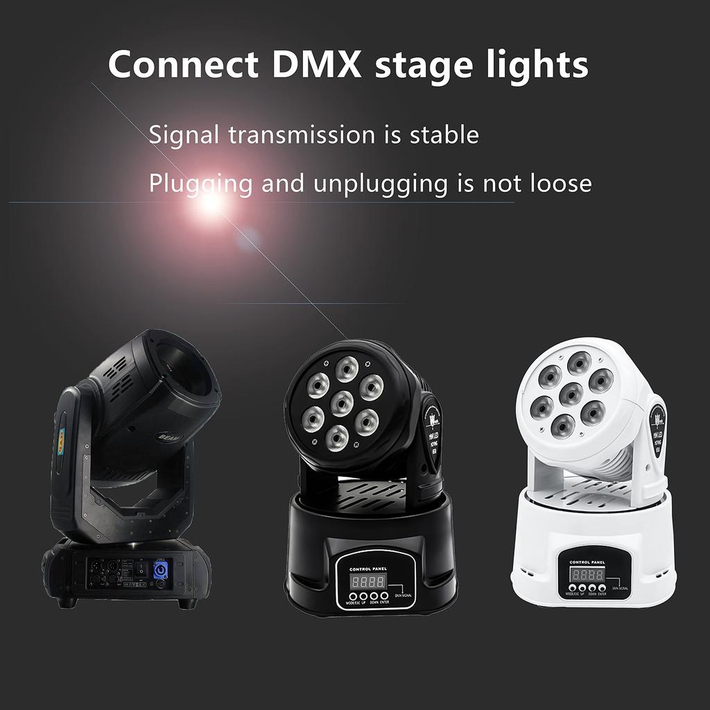 GELRHONR XLR 3-Pin To RJ45 Female Adapter Cable, XLR Male To RJ45 Network Connector Extension Cable, 1.1 Feet, Cat5 Ethernet for DMX-CON Controller