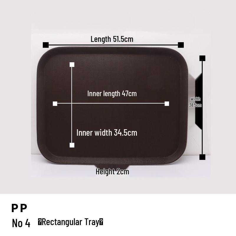 Extra Large Non-Slip Rectangular Serving Tray for Restaurants & Hotels