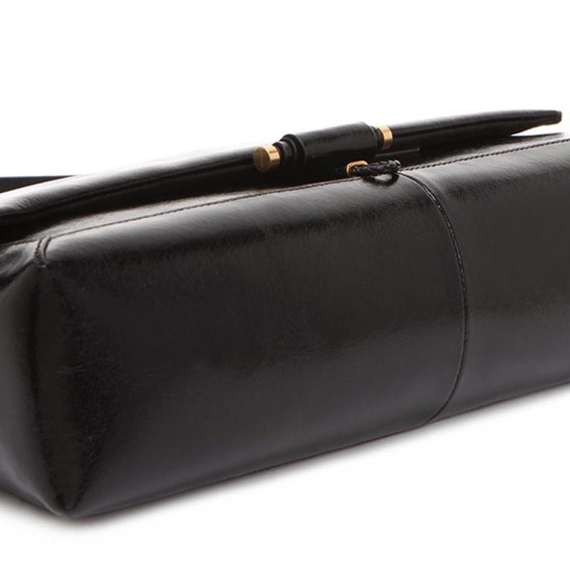 IELGY Универсальная большая сумка-мессенджер на одно плечо из мягкой лакированной кожи — фото 5