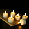 12 Pcs Battery Powered LED Candles Flickering Flameless Ambient Candle Lights Environmental Friendly Round LED Wedding Candles