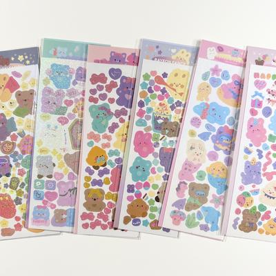 Cute Rabbit Guca Stickers Ins Korean Popular Models Laser Cartoon Stickers Handbook Album DIY Decorative Stickers
