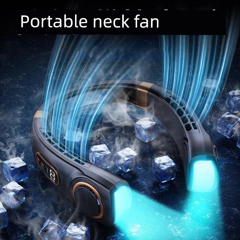 2026 New Model Neck-Hanging Fan, Portable and Convenient, Small USB Rechargeable, Ultra-Long Battery Life