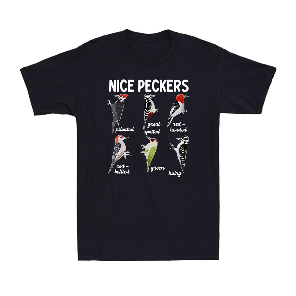 Nice Peckers Funny Woodpecker Bird Watching Birdwatcher Gift Men s T-Shirt S разноцветный