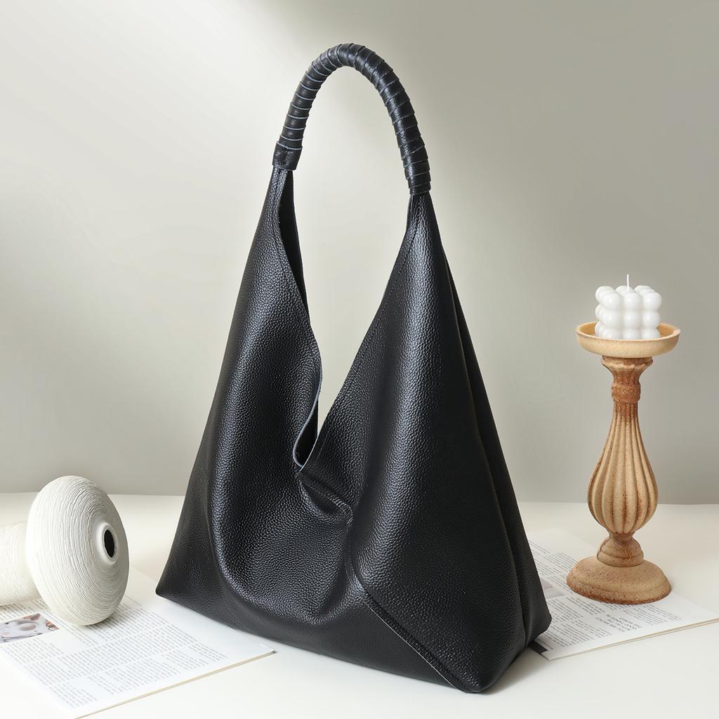 Leather women's bags, large bags, women's cowhide, new women's shoulder bags, armpit large-capacity commuting, high-end tote bags for women