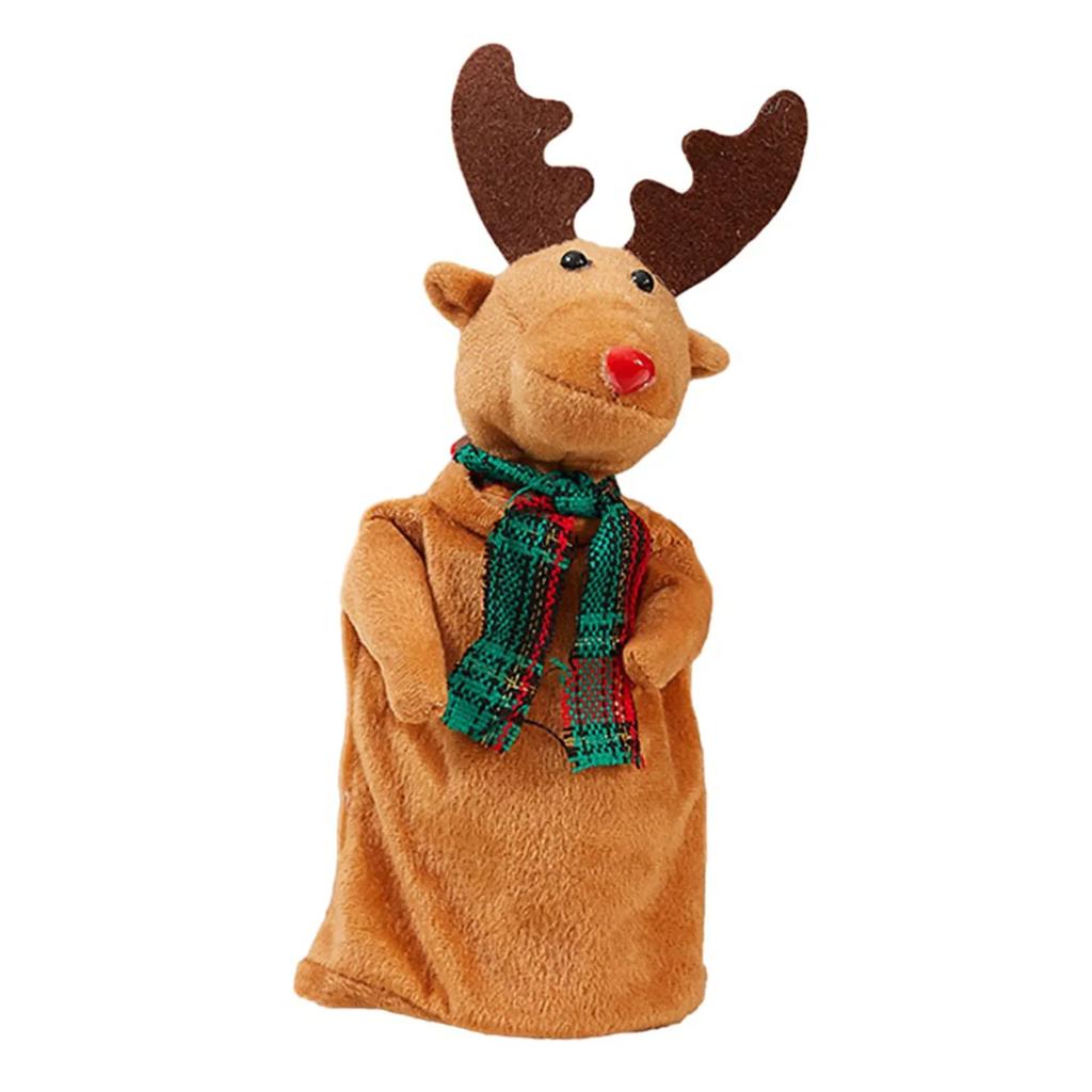 Rotating Christmas Rotating Deer Electric Christmas Doll Dances And Sings Decorative Ornaments Figurines Miniatures Crafts