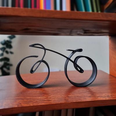 Sculpture de vélo encadré en fil de fer, Style minimaliste et Simple, fabrication soignée, décoration de la maison, ornement de Silhouette de vélo