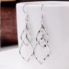 Leaf Fashion Double Twist Long Tassel Earrings