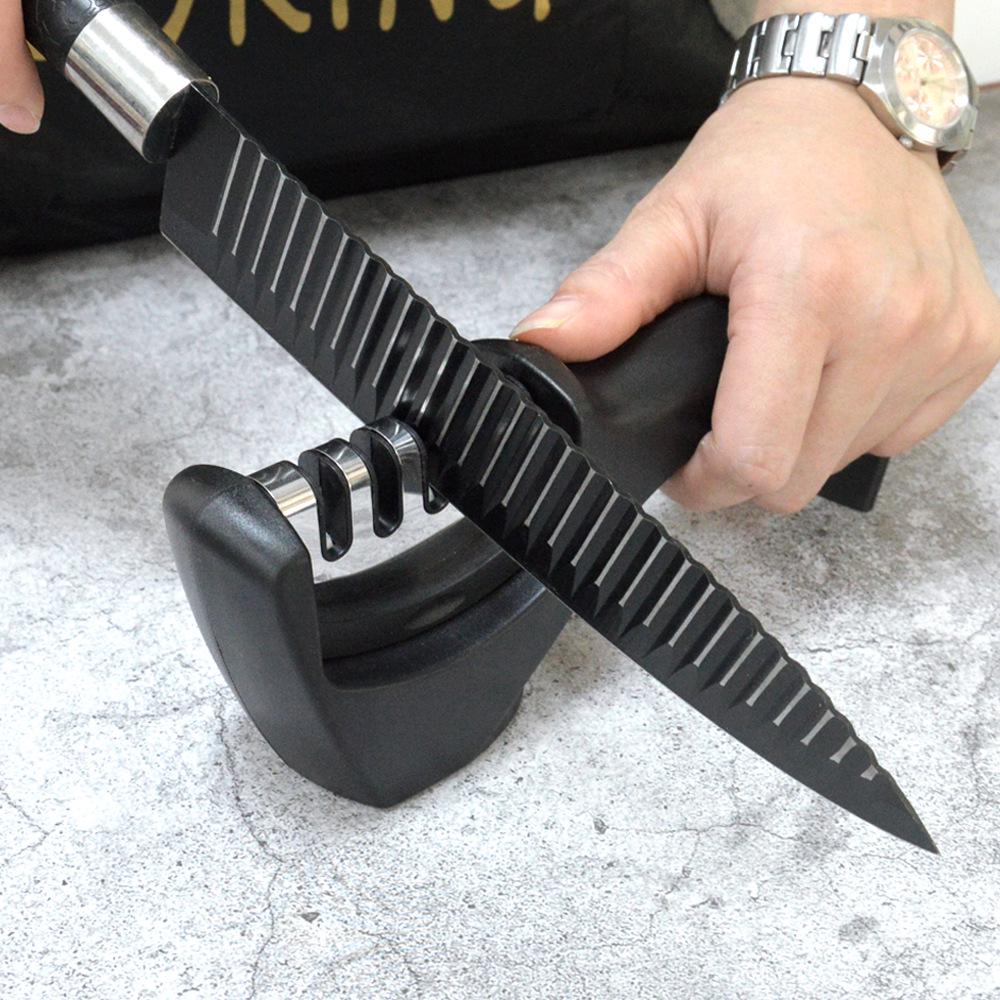 Four-Stage Handheld Knife and Scissor Sharpener - Kitchen Gadget
