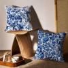 Oriental Blue And White Porcelain Cushion Cover Anti-dustmite Pillowcase Invisible Zipper Silky Short Plush Sofa Cushion Cover