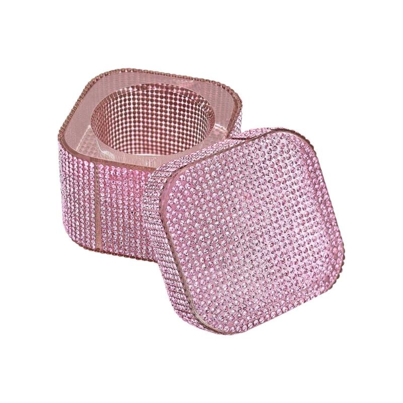 Multifunktionale Nailart-Tasse mit Strassdekoration zur Pinselreinigung und Schmuckpräsentation, zartes Aussehen