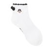 GOLDEN BEAR (WOMEN) Shirring Pompom Socks_G6LAX25122BKX