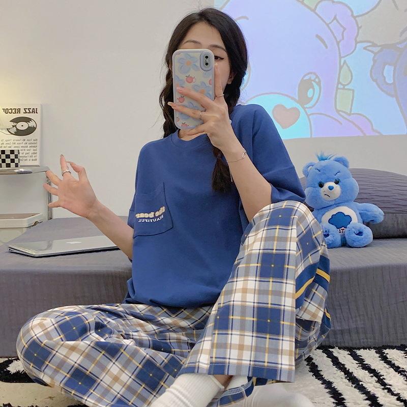 Women's Korean Style Summer Cartoon Homewear Set