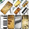 Piano Keys Vintage Music Notes Case For Oppo A80 A40 A60 A16 A76 A96 A91 A15 A17 A74 A94 A54 A57S A18 A38 A58 A78 A98 Cover