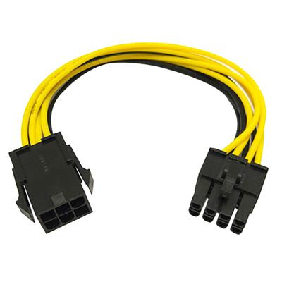 6-Pin To 8-Pin Converter Extension Cable PCI-E Power for Video Card Graphics