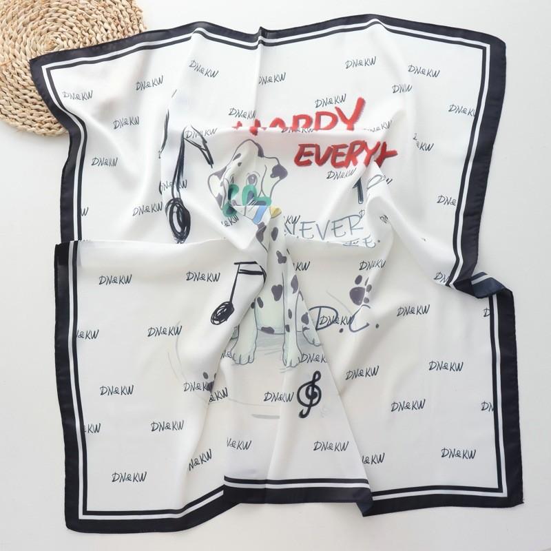 

70см Хустка з квітковим принтом для жінок Шовкова атласна бандана Головні хустки Жіноча квадратна пов язка на голову Маленькі шалі Шарфи на шию для жінок 70cmX70cm