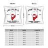 Greenland MAGA Protection Statement Design  Square Pillow Cases Cushion Covers Custom Zipper Decor Pillowcase for Living Room