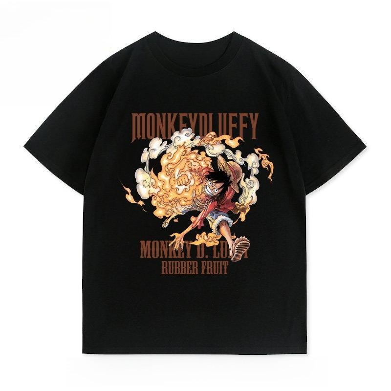 

2026 New One Piece Luffy Anime Print T-shirt Short Sleeve T-shirt Men s and Women s T-shirt Sports Fitness Men s T-shirt S разноцветный