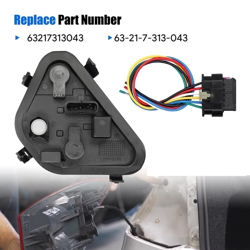 Left/Right Rear Light Bulb Holder Socket with Connector Plug for F35 2011-2015 63217313043 63217313044 Lamp Repair Board