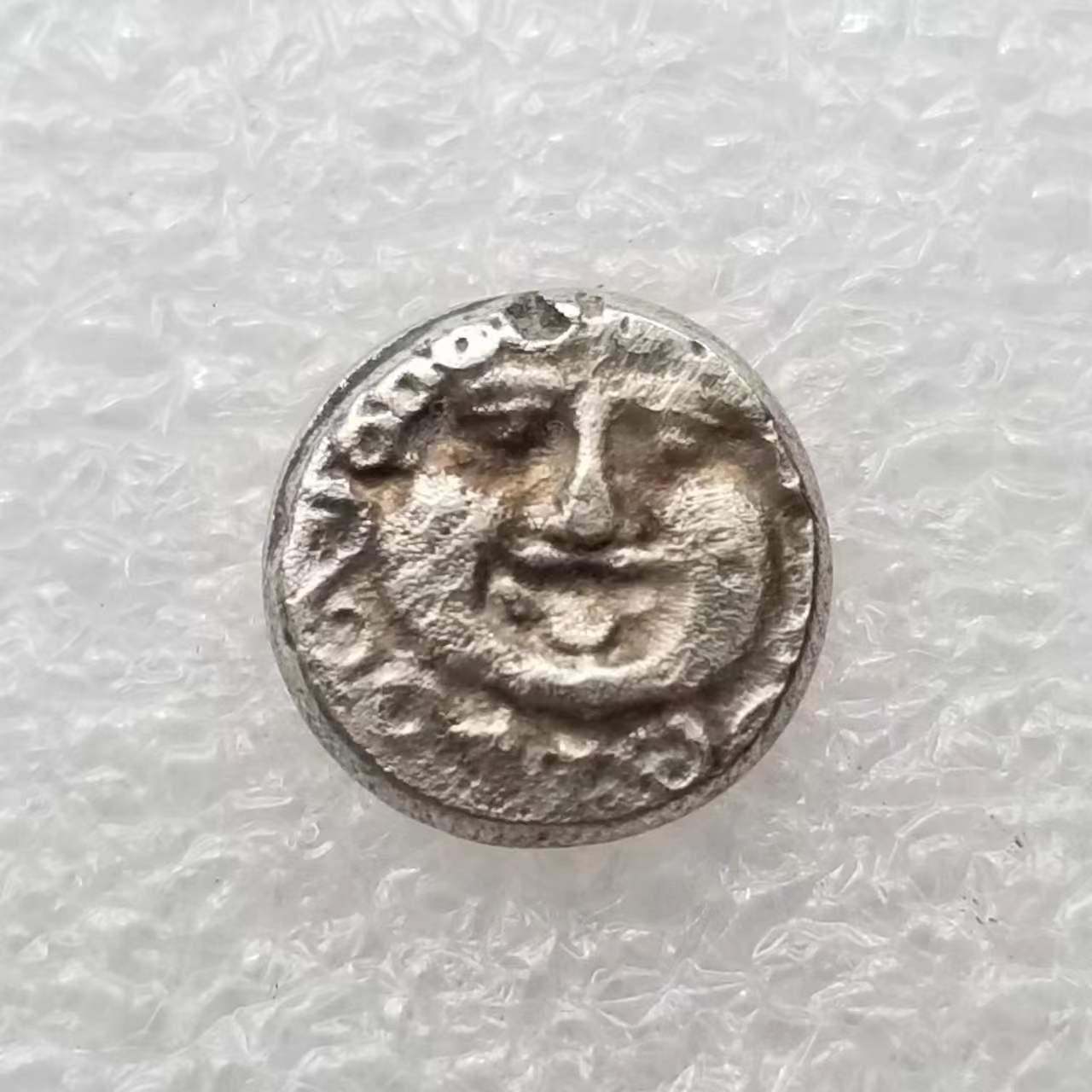Ancient Greek Brass Silver-Plated Commemorative Coin #4652