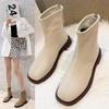 Short boots for women 2026 new autumn short boots slim Chelsea boots with fleece women's short boots